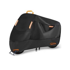 오토바이용품 바이크 커버 방수 텐트형 스쿠터 덮개, 상은 블랙  하은 은색 210D