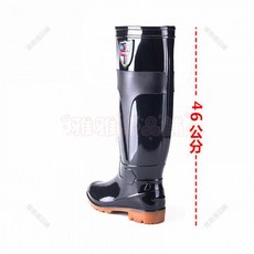 【開發票/統編】雄鷺加長男士水鞋 防滑耐磨高筒雨靴 工地工作釣魚農作戶外防水鞋套 960112 46釐米, 黑色 633超高筒正規碼,36