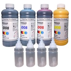 優墨 適用EPSON 008 商業用500ml 相容防水型 贈空瓶 L系列印表機 L15160 L6490 M2170, 四色一組(需統編請備註),664型