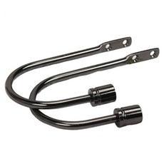 창문 치료용 드레이퍼 후크 세트 2Pcs 벽걸이 커튼 타이백 홀더, Gun black