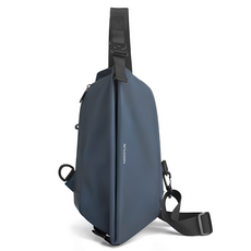 防水機能斜肩包, 藍色