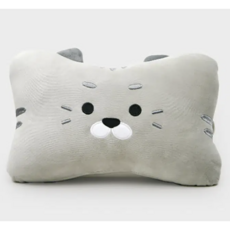 자동차 헤드레스트 고양이 목쿠션, 1개, 그레이