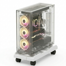 픽스몰 이동가능 컴퓨터 본체 받침대, 화이트, 1개