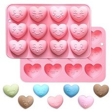 발렌타인 실리콘 몰드 라인 하트 Desidgn 1개 세척이 쉬운 재사용 가능한 논스틱 베이킹 캔디 푸딩 젤리 만들기 비스킷 케이크 장식용, 발렌타인 스타일 48