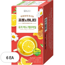 담터 프룻 허니티 유자 허니 캐모마일, 1g, 20개입, 6개