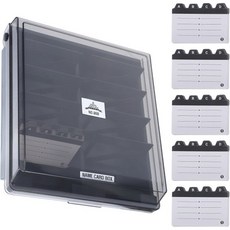 12043805 명함 케이스 거치대 꽂이 대용량 다중 구획 보관 두꺼운 플라스틱 소재 안정적인 충격 저항 알파벳 인덱스 포함 비즈니스 카드 정리 스탠드