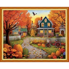 초보자를 위한 레드싱 스탬핑 크로스 키트 자수 다양한 패턴 스타터 DIY 프린트 바늘 포인트 11CT - 피콕 플라워 16x20 인치, Arts patterns15, 1개