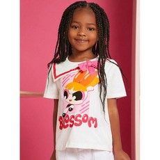 THE POWERPUFF GIRLS X 영걸 알파벳 & 카툰 패턴 티 954319