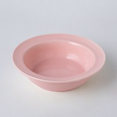 陶瓷碗 貓碗 狗碗 防黑下巴 食盆, 1個, 亮光素色飛碟碗（粉色）