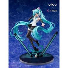 玩轉地球 F:NEX 1/7 初音x妖舞YOWU 貓耳耳機ver. 塗裝完成品 代理版