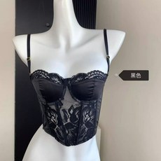 法式蕾絲魚骨胸衣 聚攏修身內搭背心