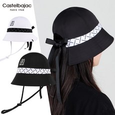 까스텔바작 끌라쎄 리본 여성 버킷햇 모자 BWEWGC501 2803582, 블랙