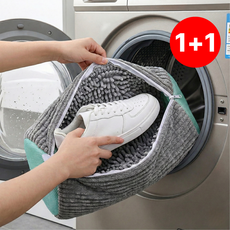 연모먼트 쿵쿵 소음 없는 셔닐 극세사 운동화 세탁망 찌든때 세척 (원통형), 어반 딥 그레이, 2개