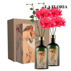 라플로리아 꽃 디퓨저, 2개, 500ml, S1.블랙체리 향/B8. 거베라L12/핑크