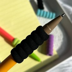 누로아 애벌레 펜그립 세트 연필손가락쿠션 연필손가락굳은살방지, 8p 블랙