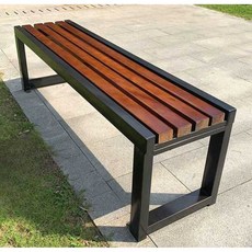 야외 벤치 긴의자 병원 테라스 파고라 상품 옥상 시골 펜션 원목/블랙 1m