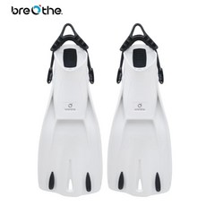 游龍潛水 BREATHE 調整式潛水蛙鞋 (輕巧 輕量化), 白,M