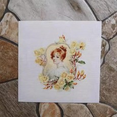 캔버스 코튼 린넨 손으로 염색 디지털 인쇄 퀼트 소녀 15x15cm 패브릭 DIY 바느질 패치 워크 서양 Vintga, 01 1야드, 02 2