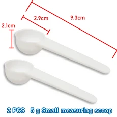 계량스푼 2 PCS 측정 숟가락 흰색 약물 농약 안전 정확한 1 숟가락은 1g 분말 기타 0.1g 0.25g 0.5g, [20] 5g