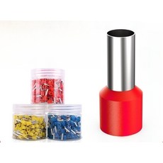 와이어 관형 단자 구리 페럴 절연 코드 크림프 압착, 기본 레드, 1개