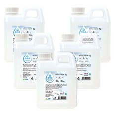 조이수 초순수 3차 살균 정제수 증류수 1리터 5개 지게차 배터리 화장품 약국 의료용 가습기 냉각수, 1L