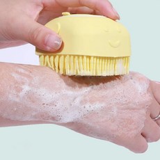 올인원 바디 브러쉬 저자극 샴푸 두피 샤워솔 아이목욕 온가족 샤워브러쉬, 하트핑크, 1개