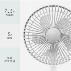 品華選物 7.5吋大扇葉 電風扇, UF-8705 USB靜音桌立風扇