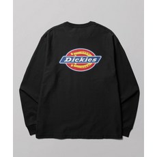 디키즈 남녀공용 긴소매 티셔츠 트리 로고 롱슬리브 Black DIKU261LRTL005BK