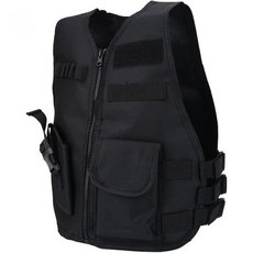 Xximuim 전술조끼 서바이벌 택티컬 베스트 전술 조끼 45CM 조절 가능 나일론 야외 게임 CS를 위한 여러 파우치 포함