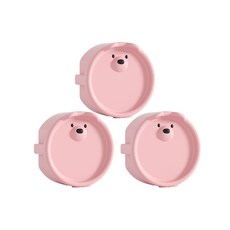 원더파파 귀여운 곰돌이 콘센트 안전마개, 곰돌이 핑크, 3개