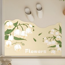 가구 규조류 흡수 속건 발매트, 1개, 은방울꽃