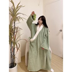 珊瑚絨加厚保暖睡袍 居家服