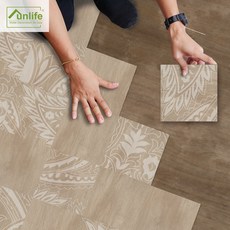 funlife防滑貼 牆貼 地板貼 木紋花田園美式風格耐磨 臥室浴室DB159 坤騰國際, 10片