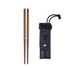 露營中毒本鋪 摺疊筷子 伸縮筷子 環保餐具 露營餐具, 1個, 雞翅木筷