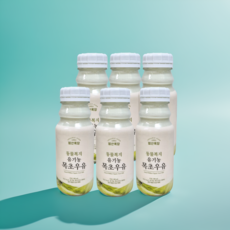 100%풀먹은 동물복지목초유기농(유리병)우유 <2병>, 180ml, 6개