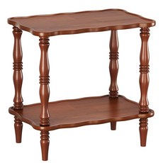 PlushVibes 원목 엔드 테이블 거실 - 높이 55.1cm(21.5인치) 작고 좁은 정사각형 엔드 테이블 목재 다크 리얼 우드 블랙 빈티지 앤티크 사이드 침대 옆 테이블, 레트로 브라운01