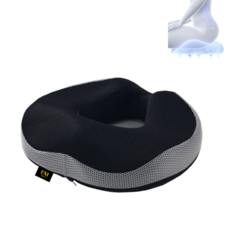 이엔아이 메쉬 기능성 메모리폼 도넛 치질방석, 블랙, 1개