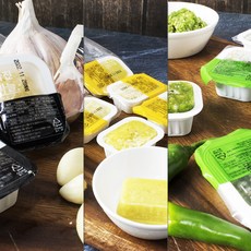 [맛템] 냉동다진 양념채소 큐브 3종(마늘/청양고추/생강) 각20개씩 (큐브당 15g / 300g X 3봉 / 총 900g) (여행용/캠핑용/가정용), 3개