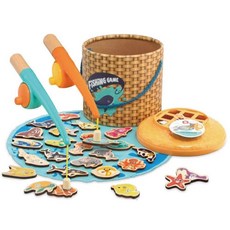 어린이 자석 바다낚시대 장난감보관함 낚시놀이장난감, 1개, 혼합색상