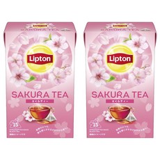립톤 사쿠라티 피라미드 티백, 24g, 2개, 15개입