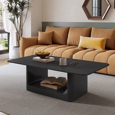 茶幾桌茶幾組閤現代簡約客廳家用灰色方形兩用小戶型輕奢茶幾邊桌 茶幾 小邊桌 沙發邊桌 飄窗桌, 長方形黑色120*60*40岩板純黑, 1個