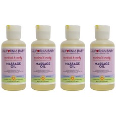 캘리포니아베이비 오버타이어드 & 크랭키 어린이 마사지 오일, 133ml, 4개