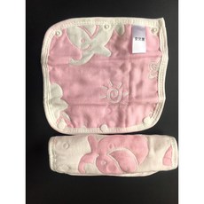 愛兒寶背巾口水巾 腰凳前墊 肩帶口水巾 親膚柔軟 多功能設計 方便清洗, 1個, 肩帶粉動物, 粉動物