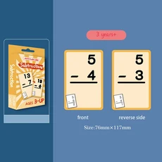 어린이 학습 카드 플래시 덧셈 나눗셈 교육 장난감 선물, 04 Subtraction