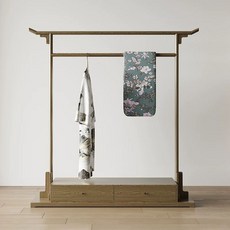 앤틱 드레스룸 원룸 침실 엔틱 원목 우드 옷걸이 전통, K. 티그린 120x170cm 더블