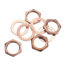 메카닉시티 4세트 일렉트릭 기타 및 베이스용 실버 너트 와셔