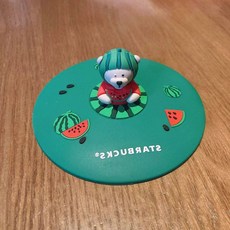 식품 등급 실리콘 귀여운 음료 커버 만화 1. 커피 14 컵, K. 빨간 수박 11cm