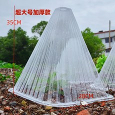 식물 투명 온실 텃밭 덮개 묘목보호 꼬깔 비닐하우스 초대형-지름 28 높이 35cm-10 개 1개, 초대형-지름 28 높이 35cm-20 개 × 1개