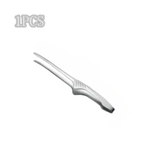 스테인레스 스틸 식품 집게 주니어 바베큐 핀셋 클립 피크닉 요리 주방 휴대용, 01 sliver 1pcs