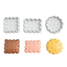 烘焙模具 花邊餅乾模 餅乾模3件套 按壓式餅乾模具 餅乾模 古董餅乾 造型餅乾模, 1個, 花邊餅乾（三件套）